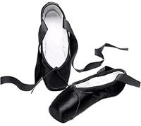 Scarpe da Danza Classica, Scarpette Balletto Mezze Punte per Bambine Ragazze e Donne con Laccetti, Tessuto Morbido, ottime Cuciture, Buon Materiale. (Nero, Numeric_45)