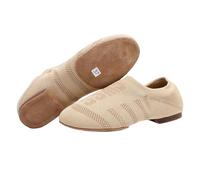 Scarpe da Danza Donna con Punta Chiusa Lacci Suola Spacco Standard Per La Pratica Sociale Salsa Danze Salsa Jazz Per Principianti L'insegnamento Della Danza, Beige 1 cm, 40 EU