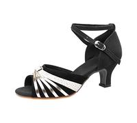 Scarpe Da Danza Donne A Punta Aperta Latina Confortevoli per Donna Sandali Da Danza Con I Tacchi Alti Moderno Valzer Tango Scarpe Jazz Bachata Spettacolo Di Nozze Estate Stiletto, d, 38 EU