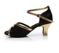 Scarpe Da Danza Latina A Punta Aperta Comode Tango Scarpe Danza Tacchi Alti Antiderapante Salsa Jazz Sandali Bachata Valzer Festa Sociale Estate Stiletto, Nero , 41 EU