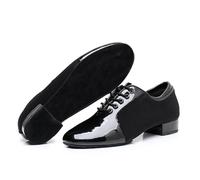 Scarpe da danza latina per uomo Scarpe da ballo moderne da uomo Scarpe da tango latine in tessuto Oxford maschile Tacchi da 2,5 cm Calzature da ballo sociali morbide e traspiranti(Straight bottom,40)