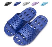 Scarpe da doccia da uomo con fori asciutti pantofole da bagno veloci donna antiscivolo coperta camera da letto piscina termale ospite college dormitorio, blu, 40.5/43 EU, Blu, 40.5/43 EU