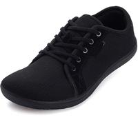 Scarpe da donna a piedi nudi minimaliste larghe Toe Box Fashion Sneakers Zero Drop Size, W81 All Black, 39 1/3 EU