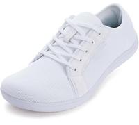 Scarpe da donna a piedi nudi minimaliste larghe Toe Box Fashion Sneakers Zero Drop Size, W81 All White, 41 1/3 EU