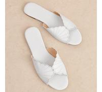 Scarpe da donna alla moda con punta tonda e aperta, sandali piatti, eleganti e semplici, casual e comodi, versatili e di temperamento EUR35,EUR36,EUR37,EUR38,EUR39,EUR40,EUR41Colore unico