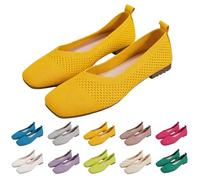 Scarpe da donna, ballerine estive, eleganti, quadrate, senza lacci | Scarpe basse slip-on, eleganti, comode, leggere, traspiranti, antiscivolo, da barca