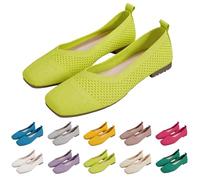 Scarpe da donna, ballerine estive, eleganti, quadrate, senza lacci | Scarpe basse slip-on, eleganti, comode, leggere, traspiranti, antiscivolo, da barca