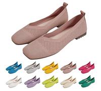 Scarpe da donna, ballerine estive, eleganti, quadrate, senza lacci | Scarpe basse slip-on, eleganti, comode, leggere, traspiranti, antiscivolo, da barca
