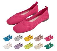 Scarpe da donna, ballerine estive, eleganti, quadrate, senza lacci | Scarpe basse slip-on, eleganti, comode, leggere, traspiranti, antiscivolo, da barca