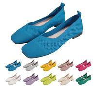 Scarpe da donna, ballerine estive, eleganti, quadrate, senza lacci | Scarpe basse slip-on, eleganti, comode, leggere, traspiranti, antiscivolo, da barca