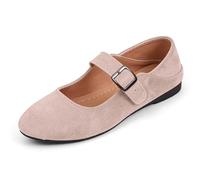 Scarpe da donna casual slip on scarpe basse una cinghia balletto a due vie indossare comodi mocassini quotidiani, bianco, 38.5 EU