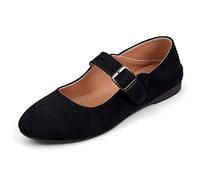 Scarpe da donna casual slip on scarpe basse una cinghia balletto a due vie indossare comodi mocassini quotidiani, Nero , 39 EU