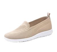 Scarpe da donna Comfort Chic - Scarpe piatte da donna Shoe Slip-Ins-Grand Entry Sneakers Casual Sneakers Slip on Shoes Outdoor Scarpa Piedi Larges Shoe Traspirante Espadrillas, cachi., 38 EU