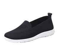 Scarpe da donna Comfort Chic - Scarpe piatte da donna Shoe Slip-Ins-Grand Entry Sneakers Casual Sneakers Slip on Shoes Outdoor Scarpa Piedi Larges Shoe Traspirante Espadrillas, Nero , 37 EU