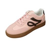 Scarpe da donna comode e chic - scarpe da donna di grandi dimensioni, sneakers casual sneakers Compensee scarpa con lacci, calze ortopediche, sneaker sport all'aperto, rosa, 41 EU