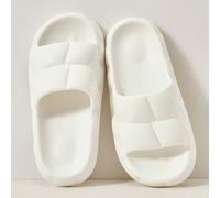 Scarpe da donna con banda singola testurizzata, ciabatte EVA bianche e fresche per vacanze estive, scarpe estive in saldo per il ritorno a scuola, scarpe per studenti universitari, Ognissanti, Natale,