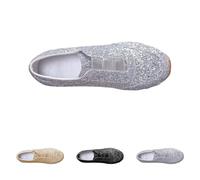 Scarpe da donna con paillettes antiscivolo comode scarpe casual stringate sportive traspiranti scarpe da corsa da donna per feste di nozze danza punta rotonda palestra scarpe da ginnastica per scarpe