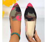 Scarpe da donna con punta affusolata, scarpe da lavoro nere, sneaker casual, leopardato, arcobaleno, verde militare, nero con filo dorato, slip-on piatte, versatili e confortevoli, leggere, il tessuto