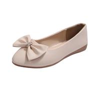 Scarpe da donna con punta appuntita, comode pantofole con tacco basso, scarpe da sposa, ballerine per look casual di tutti i giorni, colori puri, adatte a jeans, gonne, indossabili tutto l'anno