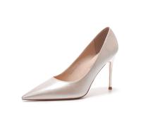 Scarpe da Donna con Tacco a Spillo Punta Chiusa Slip-on in Pelle Sexy e comode Classiche da Cerimonia da Ufficio da Cena