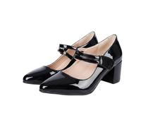 Scarpe da donna con tacco Mary Jane, per il tempo libero, Nero , 38 EU