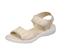Scarpe da donna con zeppa dal design alla moda, sandali da spiaggia con suola spessa traspirante per un'eleganza estiva, beige., 39 EU
