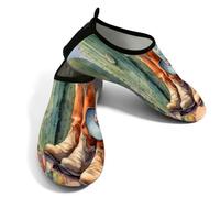 Scarpe da donna e da uomo, per sport acquatici, ad asciugatura rapida, da spiaggia, da cowboy, con cappello, colori vivaci, per escursionismo, surf, yoga, Stivali da cowboy, 38.5/39.5 EU