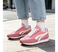Scarpe da donna e leggere antiscivolo in pelle scamosciata retrò alla moda, comode scarpe da ginnastica da donna, scarpe da jogging vintage, suola in gomma per uso quotidiano, casual, passeggiate