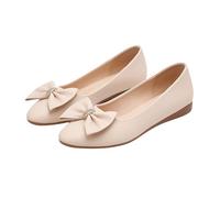Scarpe da donna estive chic et eleganti, scarpe casual da donna, sneakers con fiocco, comode da indossare, sneaker piatte per outdoor basket senza lacci, beige, 40 EU