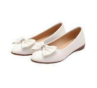 Scarpe da donna estive chic et eleganti, scarpe casual da donna, sneakers con fiocco, comode da indossare, sneaker piatte per outdoor basket senza lacci, bianco, 37 EU