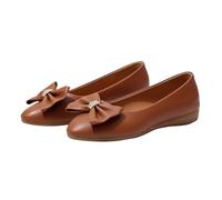 Scarpe da donna estive chic et eleganti, scarpe casual da donna, sneakers con fiocco, comode da indossare, sneaker piatte per outdoor basket senza lacci, marrone, 43 EU