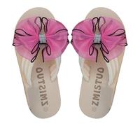 Scarpe da donna estive nuove grandi dimensioni sandali con zeppa cava semplice fiore fondo spesso casual per 7, Rosa acceso, 39 EU