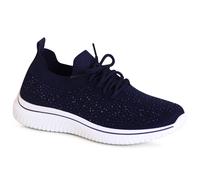 Scarpe Da Donna Glitter Light Sneaker Con Plateau Slipper Slip On
