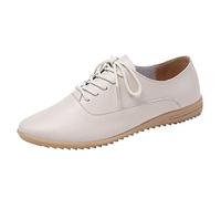 Scarpe da donna in pelle con lacci vintage, alla punta, piatte, pumps alla moda, da lavoro, con ala, da ufficio, classiche e alla moda, scarpe da donna, scarpe da lavoro, monocromatiche, casual