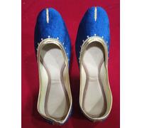 Scarpe da donna in pelle Oxford indiane fatte a mano Jutties Mojaries slip-on...