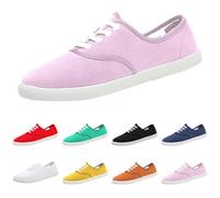Scarpe da donna in tessuto in tela, scarpe da ginnastica in tessuto, per il tempo libero, per camminate, estive, scarpe basse, slip, larghe, traspiranti, comode e leggere, Colore: rosa., 39 EU