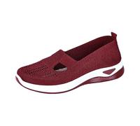 Scarpe da donna in tessuto traspirante morbido Go Walking scarpe da ginnastica Mod Miss Shoes, Rosso, 36.5 EU
