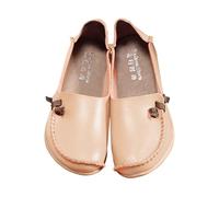 Scarpe da donna in vera pelle bovina, scarpe da madre, scarpe da donna, scarpe elastiche per il tempo libero, scarpe da donna con zeppa blu, beige., 41 EU