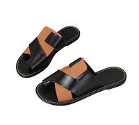 Scarpe da donna larghe G pantofole da donna colorate abbinate punta estiva una linea commercio estero maul casual pantofole S scarpe da donna nero, marrone, 39 EU