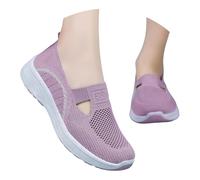 Scarpe da donna larghe H infermiere estive estive leggere da donna sneakers comode sneakers traspiranti maglia memory foam sandali, Lilla, 43