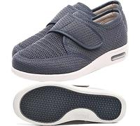 Scarpe da Donna Larghe, Sneakers da Passeggio Leggere, Sneakers da Passeggio Leggere e Traspiranti con Chiusura Regolabile, Fondo con Cuscino d'Aria Antiscivolo per diabetici, Anziani, Piedi gonfi