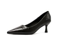 Scarpe da Donna Mary Jane Heels Pointed Toe Shallow Mouth French Vintage Banquet Wedding Dress Shoes Sexy Elegant Smart Party Evening Bridesmaids Shoes Black 38
