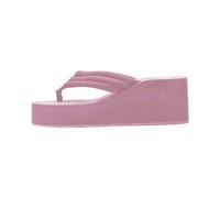 Scarpe da donna mocassino, scarpe da donna, calze lunghe da donna, tinta unita, da infilare, casual, punta aperta, piatte, morbide, con zeppa, per interni, Colore: rosa., 42 EU