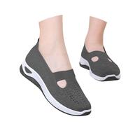 Scarpe da donna - Outdoor Bianca Basket senza lacci leggere ortopediche Basquettes Chic Confortevole Scarpe da corsa Ete Sneakers Ammortamento Accruto E Sollievo dei Piedi, grigio scuro, 41 EU
