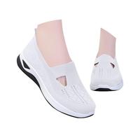 Scarpe da donna - Outdoor Bianca Basket senza lacci leggere ortopediche Basquettes Chic Confortevole Scarpe da corsa Ete Sneakers Ammortamento Accruto E Sollievo dei Piedi, bianco, 39 EU