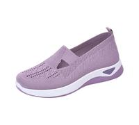 Scarpe da donna - Outdoor Bianca Basket senza lacci leggere ortopediche Basquettes Chic Confortevole Scarpe da corsa Ete Sneakers Ammortamento Accruto E Sollievo dei Piedi, Viola caldo, 44 EU