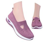 Scarpe da donna - Outdoor Bianca Basket senza lacci leggere ortopediche Basquettes Chic Confortevole Scarpe da corsa Ete Sneakers Ammortamento Accruto E Sollievo dei Piedi, viola, 42 EU