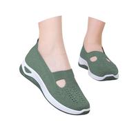 Scarpe da donna - Outdoor Bianca Basket senza lacci leggere ortopediche Basquettes Chic Confortevole Scarpe da corsa Ete Sneakers Ammortamento Accruto E Sollievo dei Piedi, verde, 40 EU