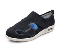 Scarpe da Donna per diabetici, Opzione inclusiva per Genere, Calzata Extra Larga, Ortopediche, Design per alleviare Il gonfiore dei Piedi, Leggere(Black,53 EU)