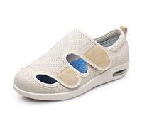 Scarpe da Donna per diabetici, Opzione inclusiva per Genere, Calzata Extra Larga, Ortopediche, Design per alleviare Il gonfiore dei Piedi, Leggere(Beige,51 EU)